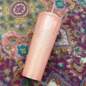 Starbucks peach/light pink tumbler